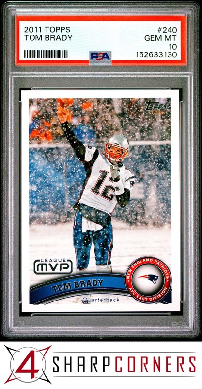 2011 TOPPS #240 TOM BRADY PATRIOTS LEAGUE MVP PSA 10