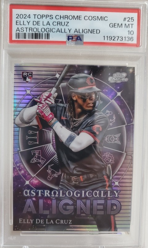 ELLY DE LA CRUZ 2024 Topps Chrome ASTROLOGICALLY Refractor Rookie Card PSA 10 RC view 2