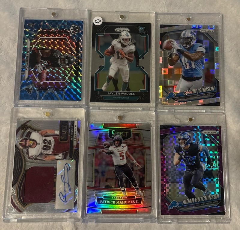 Panini Prizm/Select/Certified 2022 NFL 6-Card Lot RC Auto Waddle Mahomes MINT