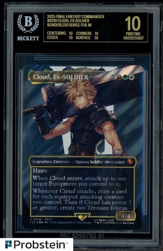 2025 MTG Final Fantasy Brdrs Surge Foil 0210 Cloud Ex-Soldier BGS 10 BLACK LABEL