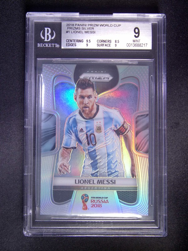 2018 Panini Prizm World Cup Lionel Messi #1 Argentina Silver BGS 9