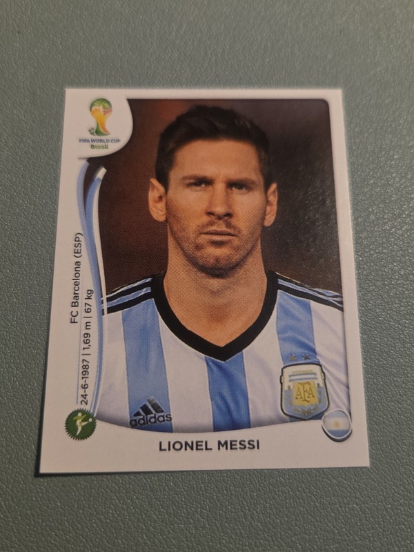 2014 Panini FIFA World Cup Brazil Sticker Lionel Messi #430 Argentina card