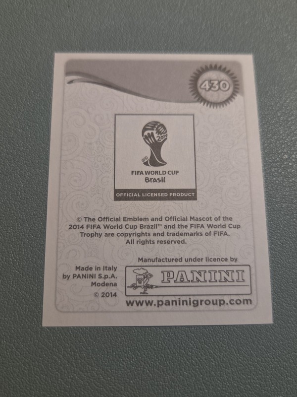 2014 Panini FIFA World Cup Brazil Sticker Lionel Messi #430 Argentina card view 2
