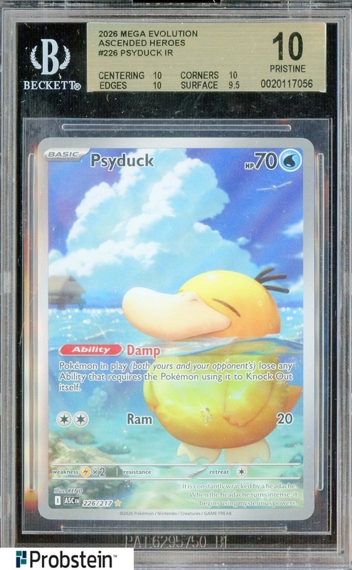2026 Pokemon Mega Evolution Ascended Heroes #226 Psyduck IR BGS 10 PRISTINE