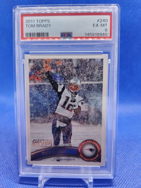 2011 TOM BRADY Topps  #240 PSA 6 (2025 grade-UNDER GRADED)