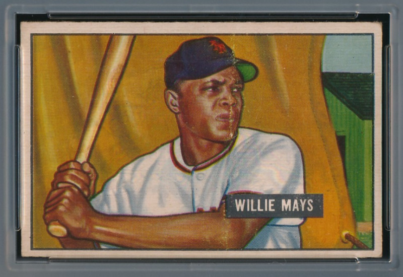 1951 Bowman #305 Willie Mays Rookie Card New York Giants PSA 2 GOOD LOOKS BETTER view 2