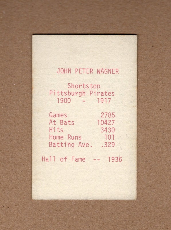 HONUS WAGNER, Pirates ~ TCMA All-Time Greats TYPE 2 strip card NOT POSTCARD a view 2