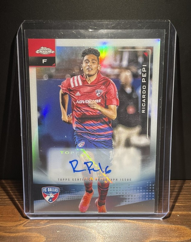 2021 Topps Chrome MLS Ricardo Pepi Rookie Refractor Auto #174 FC Dallas USA