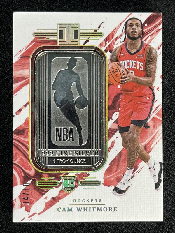 2023-24 Panini Impeccable Cam Whitmore #30 NBA Logoman Silver Bar RC Rookie /10