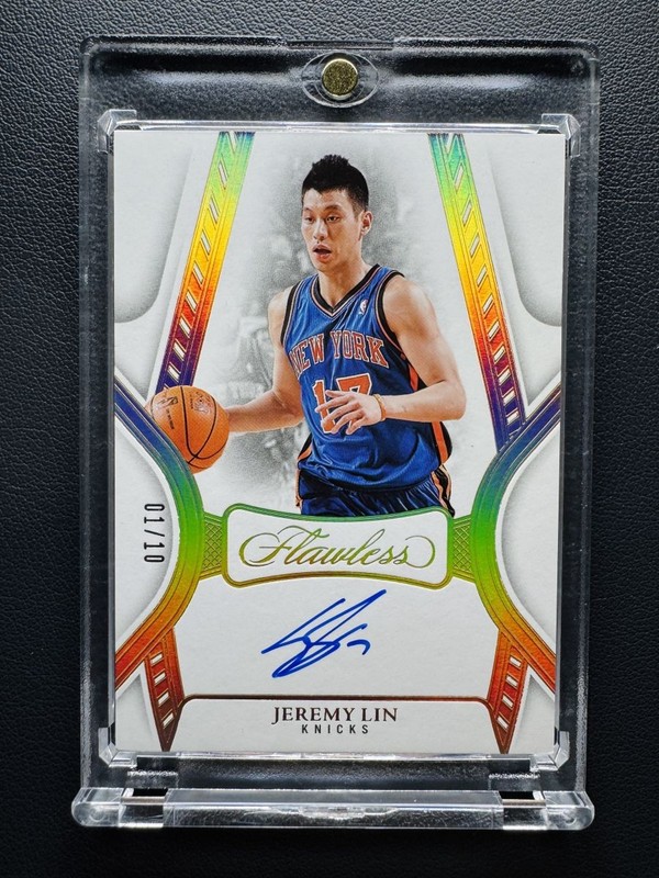 2024-25 Panini Flawless Jeremy Lin Flawless Autograph GOLD Auto 01/10=1/1 Knicks