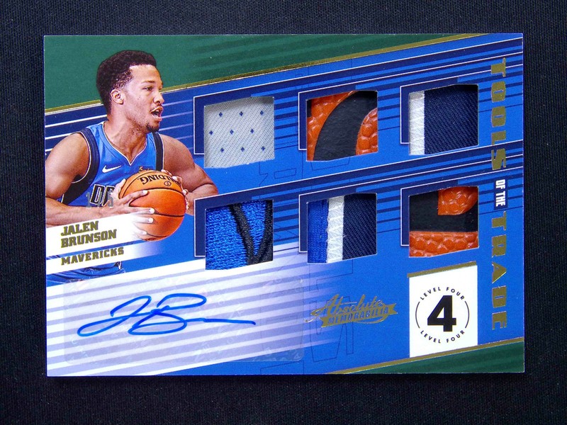 1/5 ≈1/1 2018-19 Panini Absolute Jalen Brunson RC Tools Of The Trade Auto Patch