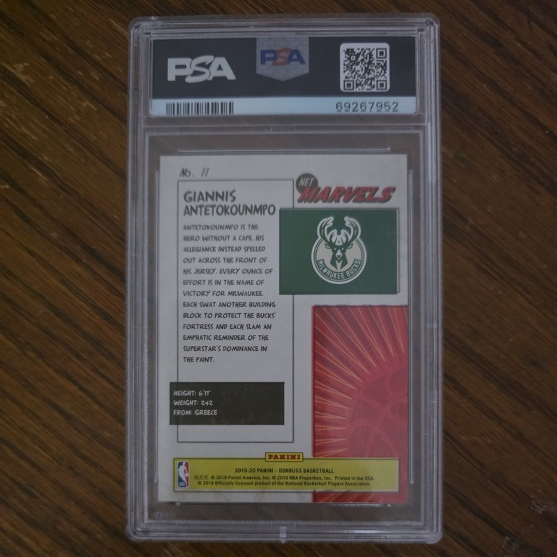 2019-20 Panini Donruss - Net Marvels Giannis Antetokounmpo #11 Press Proof view 2