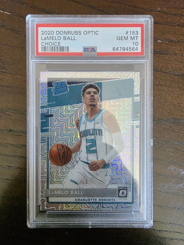 2020 Panini Donruss Optic Rated Rookie LaMelo Ball #153 Choice Prizm (RC) PSA 10