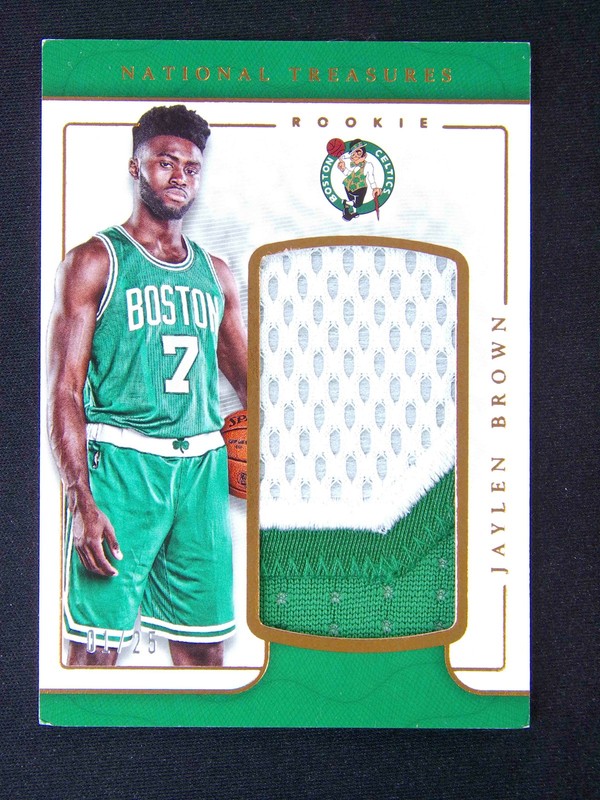 1/25≈1/1 2016-17 Panini National Treasures Jaylen Brown #5 Patch