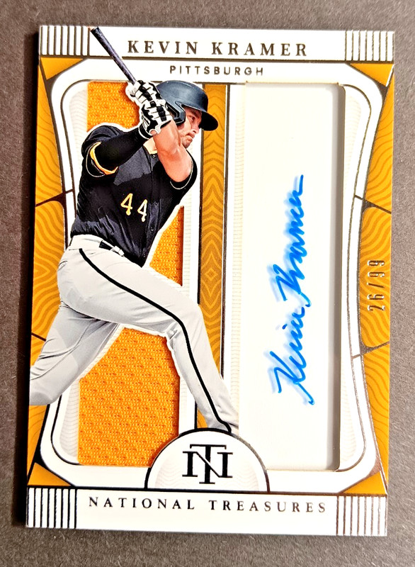2022 National Treasures #JGS-KK Kevin Kramer Jumbo Gear Signatures AUTO /99