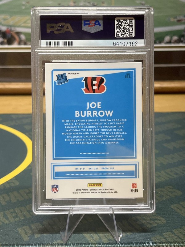 2020 Panini Donruss Optic - Rated Rookies Joe Burrow #151 Holo Prizm (RC) view 2