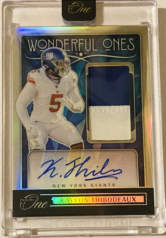 2024 Panini One - Keyvon Thibodeaux Wonderful Ones On Card Auto 2 Color Patch/99