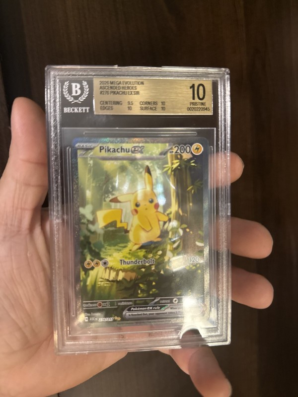 2026 Pokemon Mega Evolution Ascended Heroes #276 Pikachu Ex BGS 10 PRISTINE