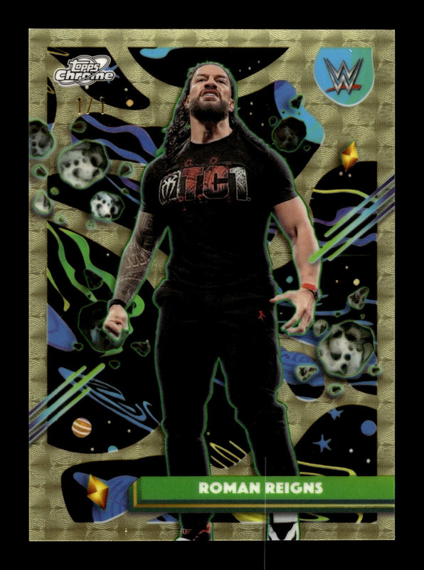 1/1 2026 Topps Chrome Cosmic WWE Superfractor Roman Reigns #7