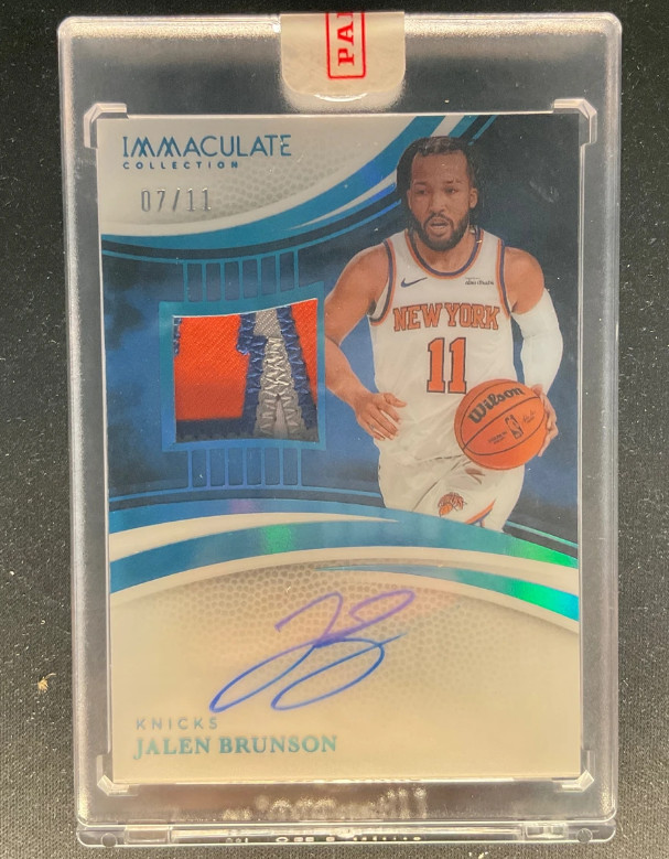 2024-25 Immaculate Collection Jalen Brunson Auto Jersey Number Patch /11