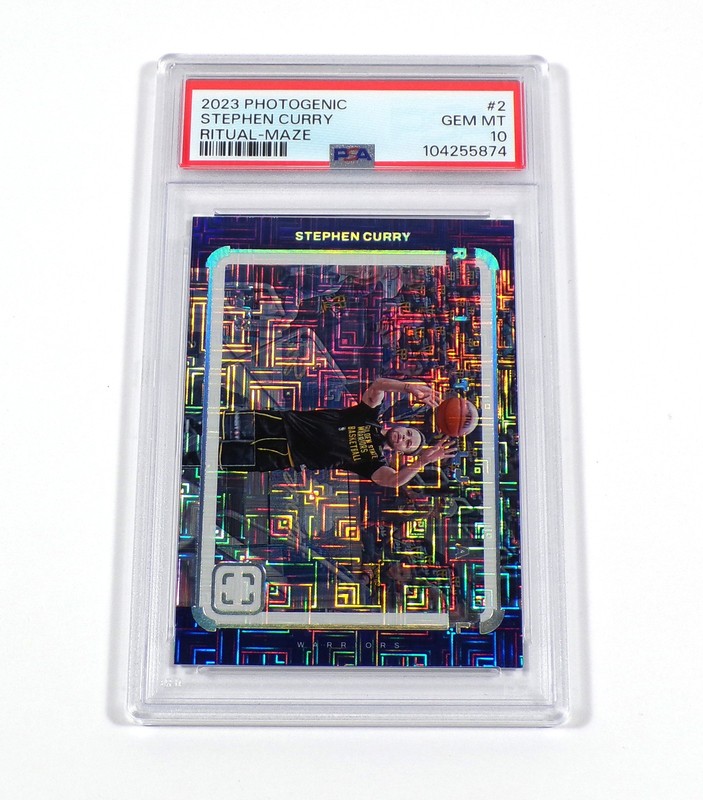 2023-24 Panini Photogenic Stephen Curry Ritual Maze #2 Warriors /25 PSA 10