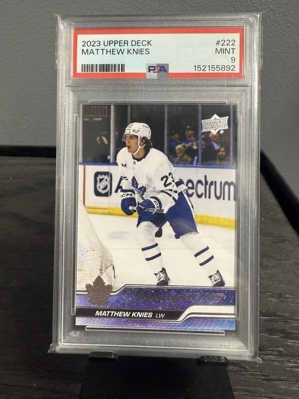 2023-24 Upper Deck Series 1 - Young Guns Matthew Knies #222 (RC) PSA 9