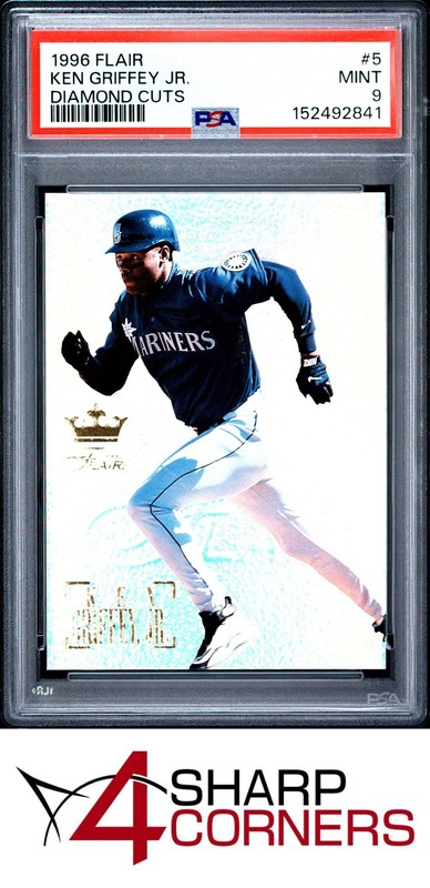 1996 FLAIR DIAMOND CUTS #5 KEN GRIFFEY JR. MARINERS HOF PSA 9 view 1
