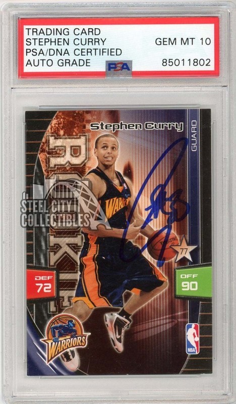 Stephen Curry 2009-10 Panini Adrenalyn XL Autograph Rookie Card PSA/DNA 10