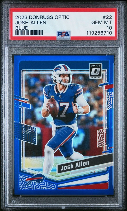 2023 Panini Donruss Optic - Josh Allen #22 Blue /199 PSA 10 Buffalo Bills