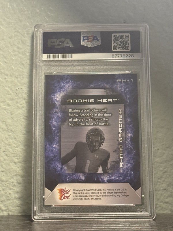 PSA 10 Mint 2022 Wild Card Rookie Heat Blue Ahmad Sauce Gardner Rc view 2