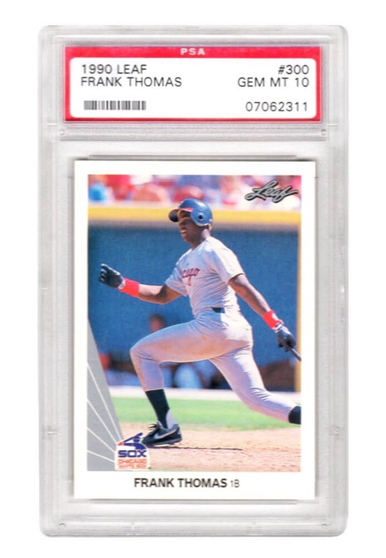 Frank Thomas (White Sox) 1990 Leaf Baseball #300 RC Rookie Card -PSA 10 GEM MINT
