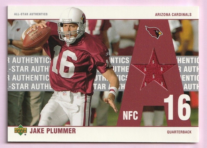 2002 Upper Deck All-Star Authentics JAKE PLUMMER Game Used Jersey Card *8B