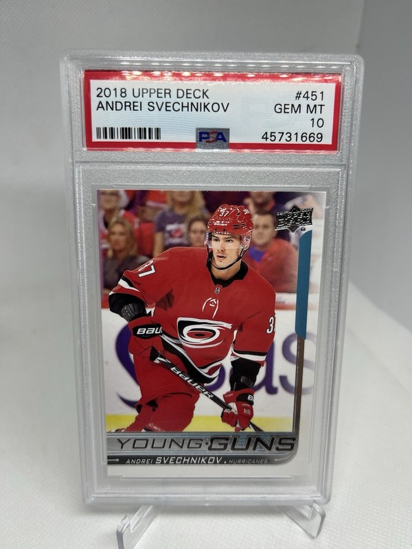 2018 Upper Deck - Young Guns #451 Andrei Svechnikov PSA 10 Rookie RC