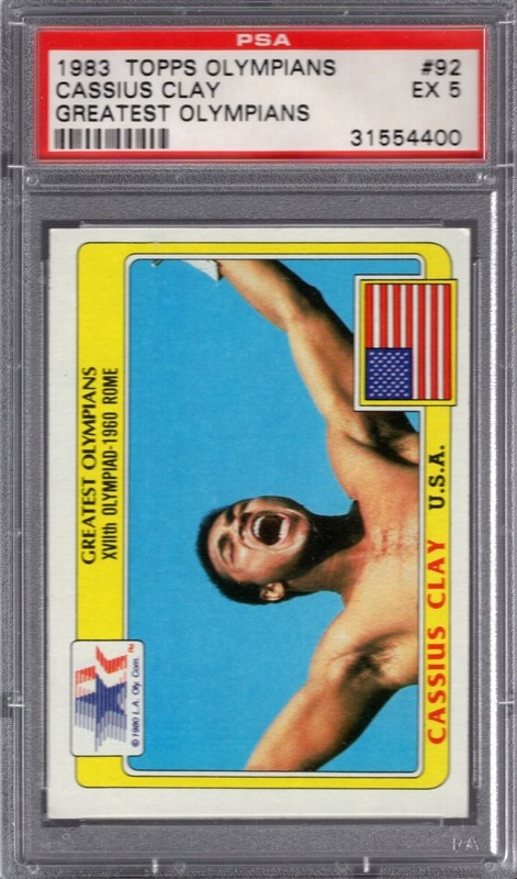 1983 Topps Greatest Olympians #92 CASSIUS CLAY PSA 5 EX  Muhammad Ali