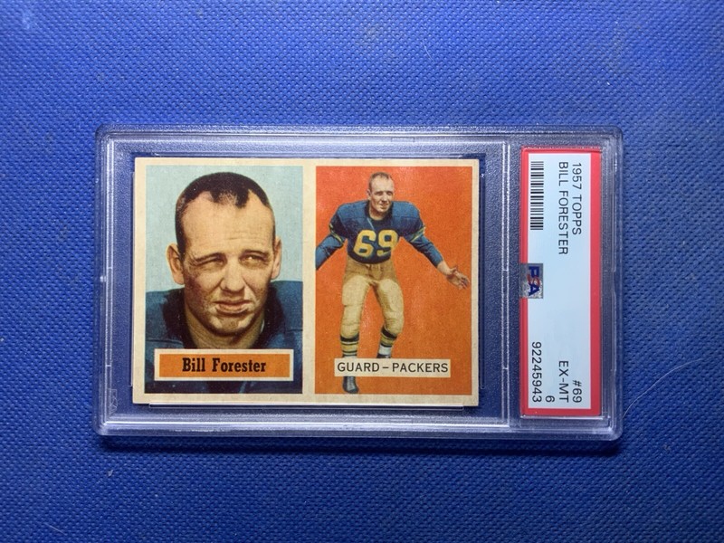1957 TOPPS FOOTBALL CARD #69 BILL FORESTER PACKERS VINTAGE PSA 6