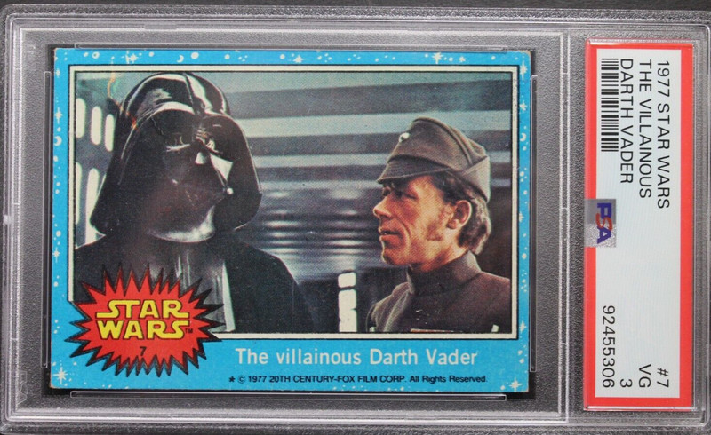Darth Vader 1977 Topps Star Wars #7 Series 1 Graded Trading Card PSA 3
