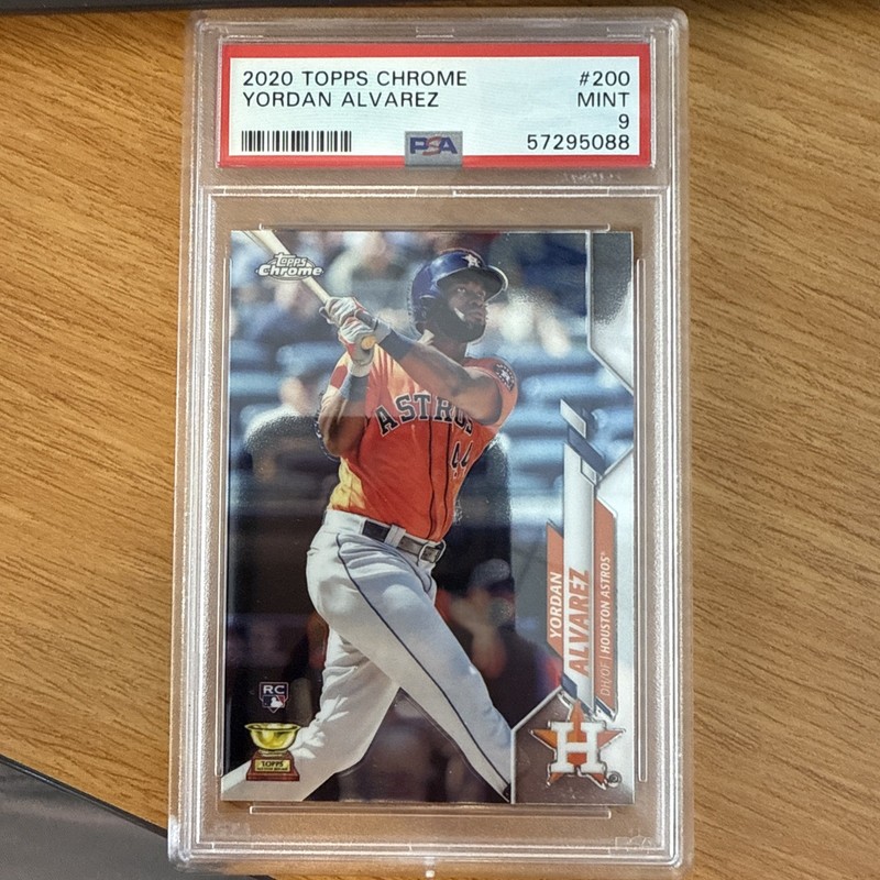 2020 Topps Chrome #200 Yordan Alvarez Houston Astros RC Rookie PSA 9 SP