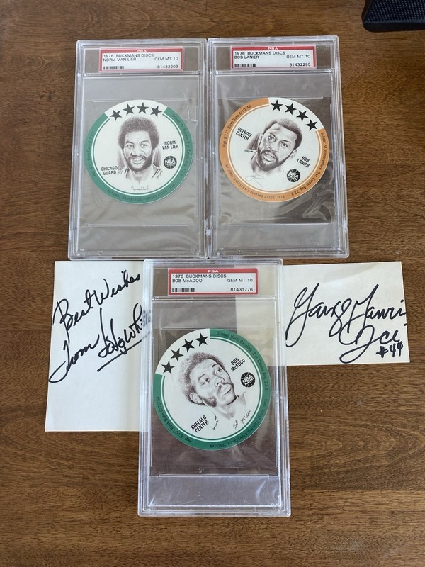 RARE AUTO / DISC PSA 10 VINTAGE BASKETBALL CARD LOT Lanier/McAdoo/Gervin READ!