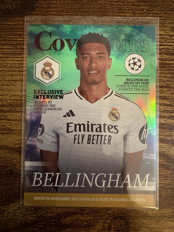 Jude Bellingham 2024/25 Topps UEFA UCC Cover Stars Insert Green /99 Real Madrid