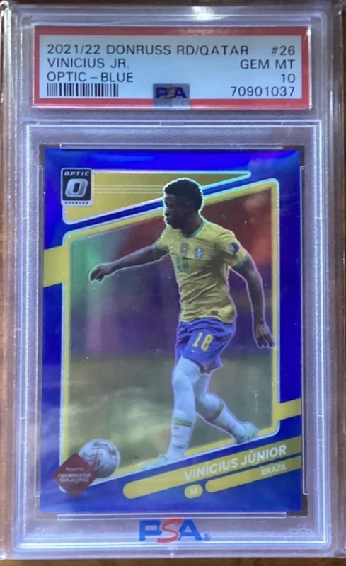 2021 Donruss Optic Blue #26 Vinicius Jr /99 PSA 10 Real Madrid Brazil