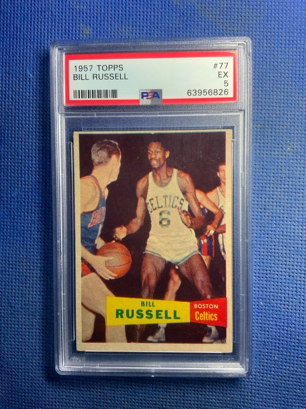 1957 Topps Basketball #77 Bill Russell Rookie Card PSA 5 Boston Celtics