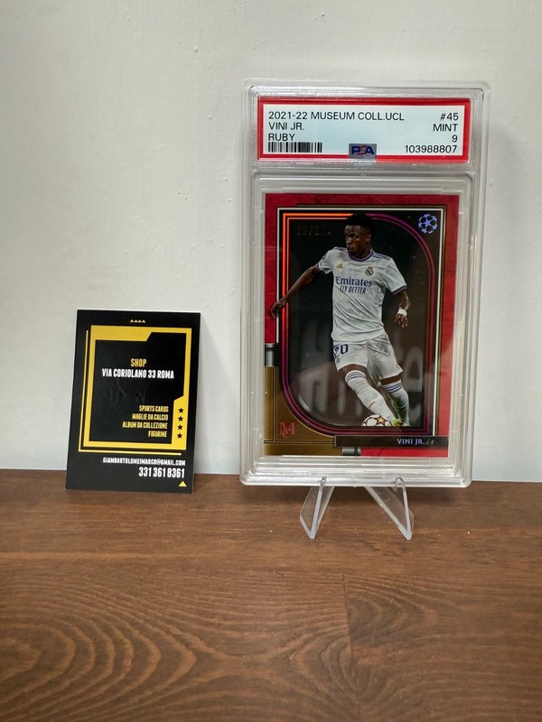 Topps Museum UEFA UCL 2021 2022 Vinicius Jr Ruby /25 PSA 9 MINT