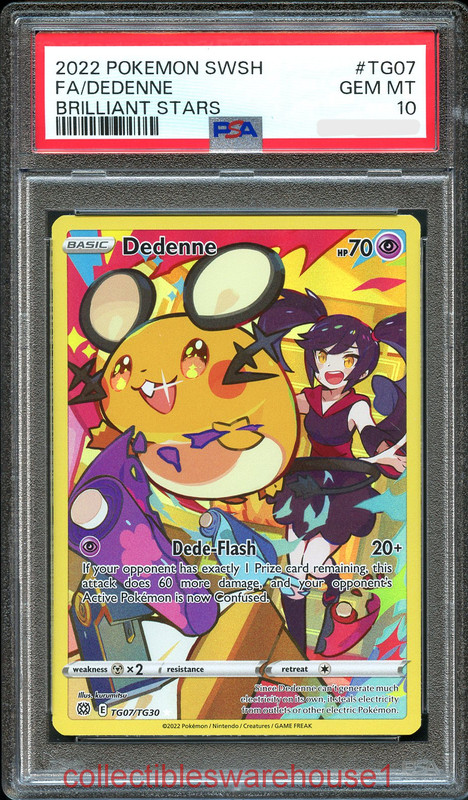 Pokemon Brilliant Stars Dedenne TG07 PSA 10