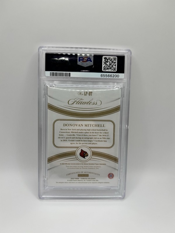 2020 Panini Flawless CLGT Donovan Mitchell Legacy Pat - Team Logo 1/1 Psa 9 🔥🔥 view 2
