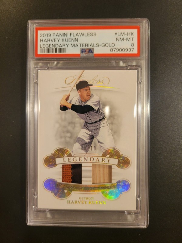 2023 FLAWLESS HARVEY KUENN GAME WORN PATCH - Pop 1 - PSA 8 - #/10 - TIGERS
