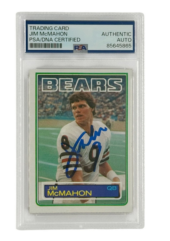 Jim McMahon Autographed 1983 Topps Rookie Card #33 PSA Authenticated