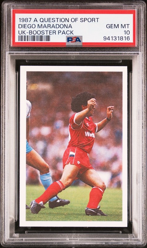 1987 A Question of Sport UK Diego Maradona PSA 10 Gem Mint POP 4