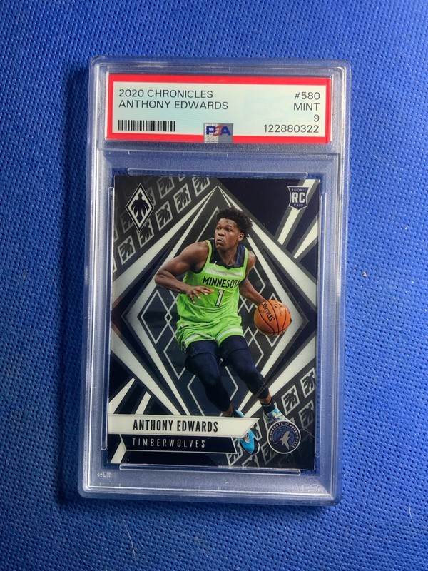 2020 PANINI CHRONICLES #580 ANTHONY EDWARDS ROOKIE RC PSA 9