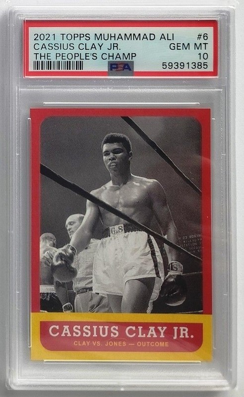 2021 Topps Muhammad Ali Cassius Clay The Peoples Champ #6 PSA 10