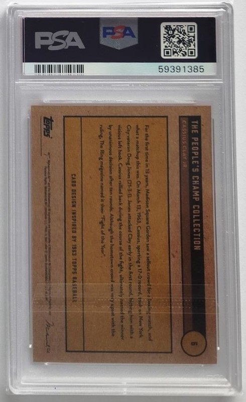 2021 Topps Muhammad Ali Cassius Clay The Peoples Champ #6 PSA 10 view 2